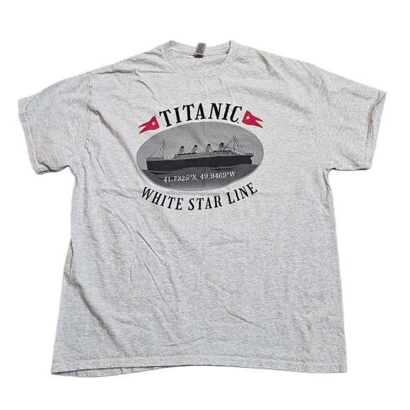 Titanic White Star Line T-Shirt Men XL RMS British Ocean Liner First Class Ship - Picture 1 of 3